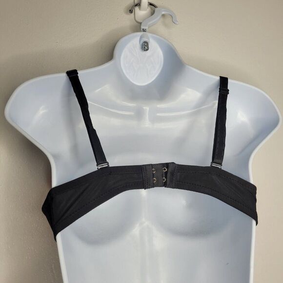 Neon orange plastic faux spike rave club kid alt baddie bra size 38 - Picture 3 of 6